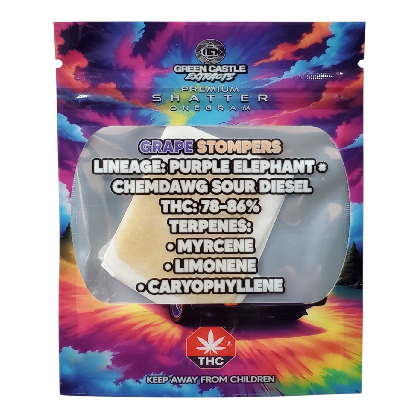 Green Castle Extracts Grape Stompers concentrate, 1g, sold by Bud Buggy